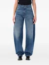 Haikure Women Blue Denim Jeans In Blue