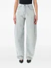 Haikure Bibi Denim Trousers Belt Loops Wide Leg In Blue