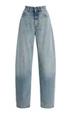 Haikure Bibi Rigid Mid-rise Balloon-leg Jeans In Brown