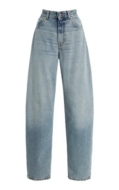 Haikure Bibi Rigid Mid-rise Balloon-leg Jeans In Brown