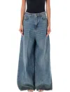 Haikure Blue Wide Leg Flared Jeans