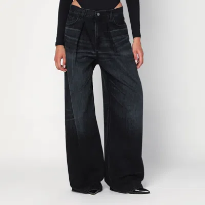 Haikure Wide Candy Black Denim Jeans