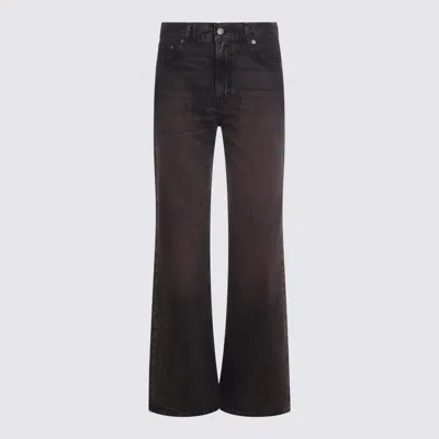 HAIKURE BLACK AND BROWN COTTON JEANS