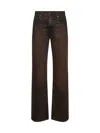 Haikure Black Cotton Denim Korea Jeans In Multi