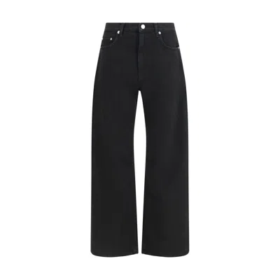 Haikure Black Cotton Straight-leg Jeans