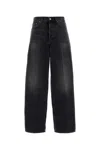 Haikure 'korea' Grey Jeans With Faded Effect And Logo Patch On The Back In Cotton Woman In Black