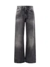 Haikure Dark Wash Wide Leg Korea Jeans With Ton On Ton Button 28cm