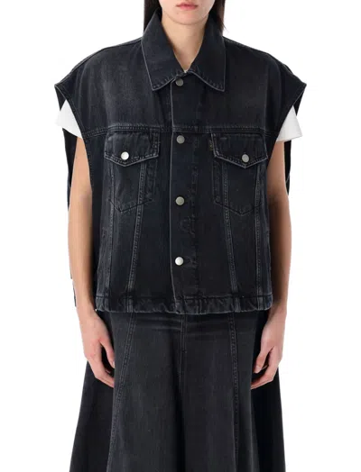 HAIKURE BLACK GAIL MID DENIM JACKET