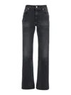 Haikure Black Jeans With Belt Loops And Logo Patch On The Rear In Denim Woman In Blue
