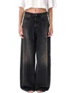 Haikure Black Loose-fit Jeans In Black
