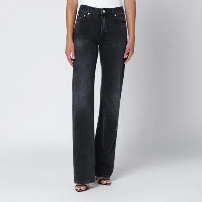HAIKURE HAIKURE  BLACK WASHED-EFFECT STAR JEANS