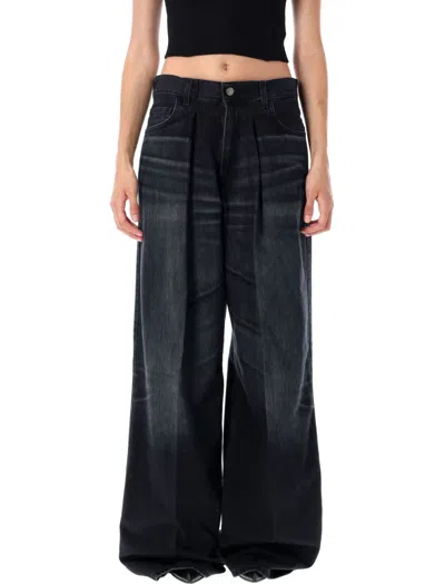 HAIKURE BLACK WIDE-LEG JEANS