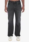 Haikure Blake Regular Fit Faded Denim Pants In Black