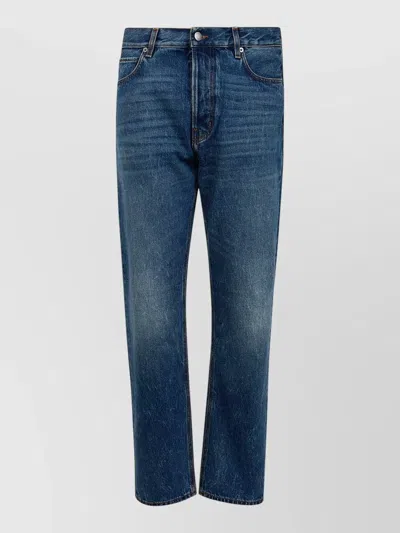 Haikure Blake Denim Jeans Straight Five Pocket Belt Loops In Blue