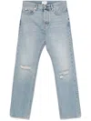 Haikure Distressed Faded Ripped Jeans Pockets In Blue