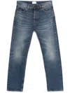 Haikure Belt Loop Jeans With Contrast Stitching And Faded Effect In Blue