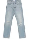 Haikure Distressed Faded Ripped Jeans Pockets In Blue