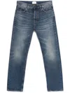 Haikure Belt Loop Jeans With Contrast Stitching And Faded Effect In Blue