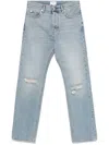 Haikure Distressed Faded Ripped Jeans Pockets In Blue