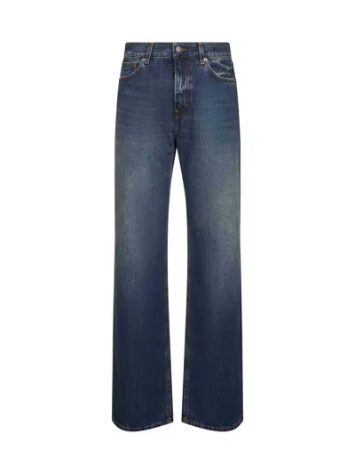Haikure Blue Cotton Denim Korea Jeans<br/>