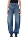 Haikure Women Blue Denim Jeans In Blue