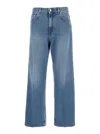 Haikure Blue Jeans With Five Pocket Design And Logo Patch On The Back In Denim Woman