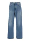 Haikure Blue Jeans With Five Pocket Design And Logo Patch On The Back In Denim Woman