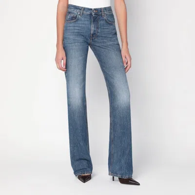 Haikure Blue Washed-effect Star Jeans