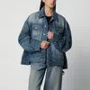 Haikure Oversized Jacket Front Pockets Design In Blue