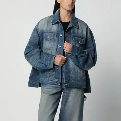 HAIKURE HAIKURE BLUE WASHEDEFFECT DENIM JACKET