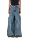 Haikure Blue Wide Leg Flared Jeans