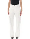 Haikure Bonnie Bull Denim Wide Leg Trousers In White