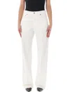 Haikure Bonnie Bull Denim Wide Leg Trousers In White