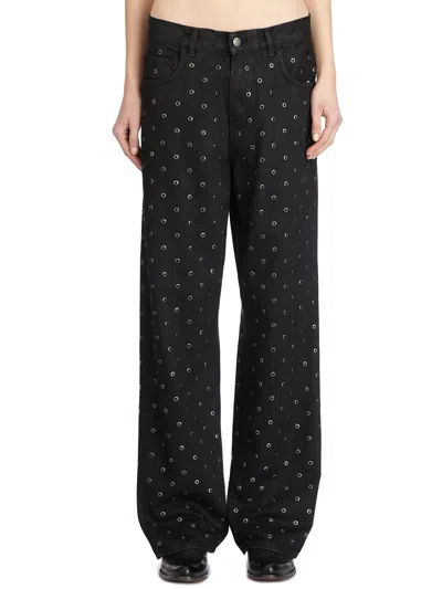 Haikure Bonnie Carbon Wash Denim Pants In Black