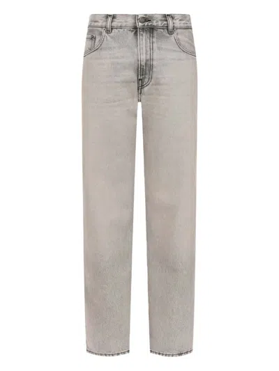Haikure Gray Five-pocket Pants In Blue