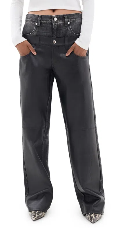 Haikure Bonnie Double Waistband Jeans Hedwig Black
