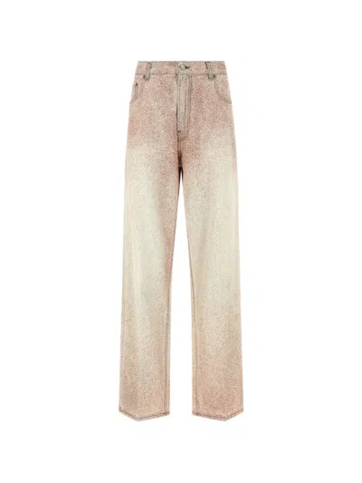 Haikure Bonnie Jeans Straight Leg Contrast Stitching Pockets In Brown