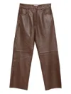 Haikure Five-pocket Leather Pants In Multi