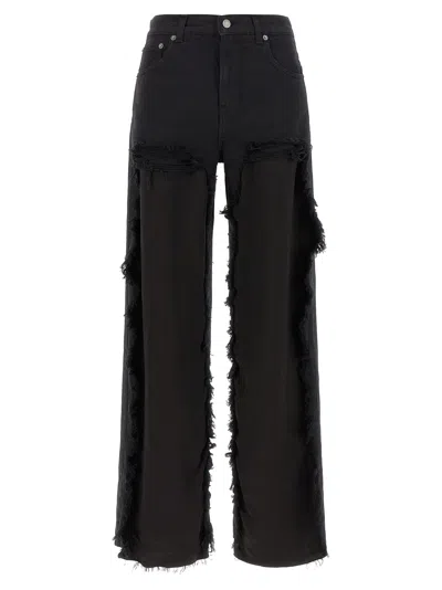 Haikure Bonnie Satin Bull Boyfriend Pants In Black