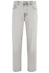 Haikure Wide Washed Effect Jeans With Belt Loops In Gray