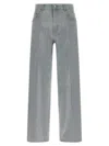 Haikure Five-pocket Denim Trousers Featuring Belt Loops In Gray