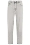 Haikure Wide Washed Effect Jeans With Belt Loops In Gray