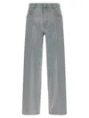 Haikure Five-pocket Denim Trousers Featuring Belt Loops In Gray