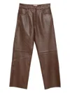 Haikure Five-pocket Leather Pants In Multi