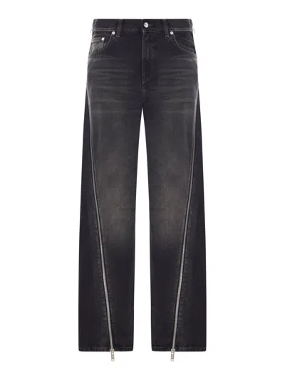 Haikure Bonnie Jeans With Side Zips In Black