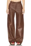 Haikure Belt Loop Casual Pants In Brown