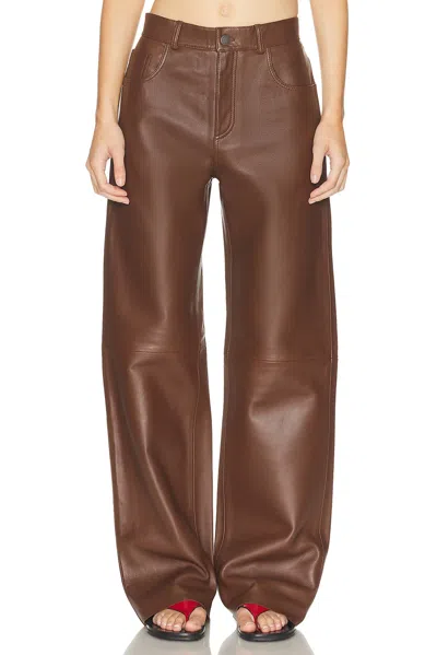 Haikure Bonnie Leather Pant In Brown