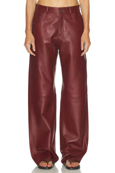 Haikure Bonnie Leather Pant In Red