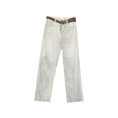 Haikure Bonnie Printed-belt Trousers In Blue