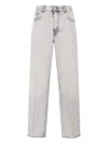 Haikure Mid-rise Regular Fit Straight Leg Trousers In Blue
